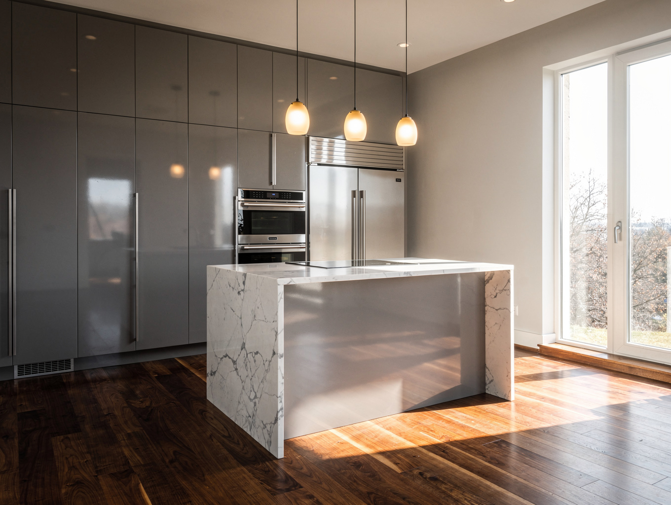 Dilworth Modern Slab Remodel - After Completed Kitchen Installation